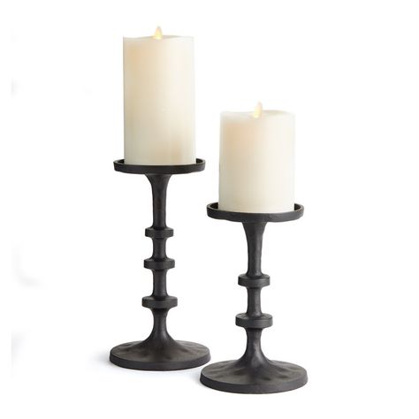 Black Candlesticks, Candle Stands, Dash And Albert Rugs, Brass Candle, Front Entry, Candle Holder Set, Votive Candle Holders, Candle Stand, Beautiful Candles