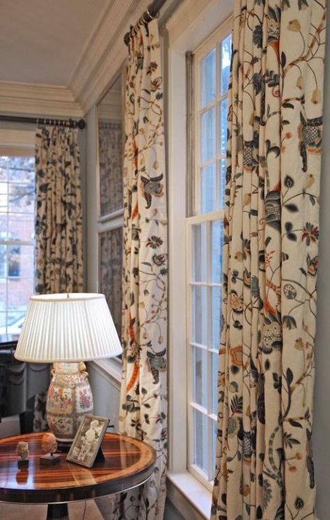 Eden Tree, Chelsea Textiles, Kit Kemp, Victorian Living Room, Curtains And Draperies, Orange Blossoms, Alexandria Virginia, Luxury Curtains, Eclectic Living Room