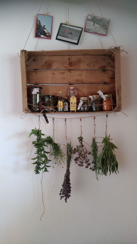 Goblin Core Furniture, Cottage Core Shelf, Herbalist Room, Craft Room Ideas On A Budget, Cottagecore Diy, Room Moodboard, Current Aesthetic, Tea Organization, Finally Happy