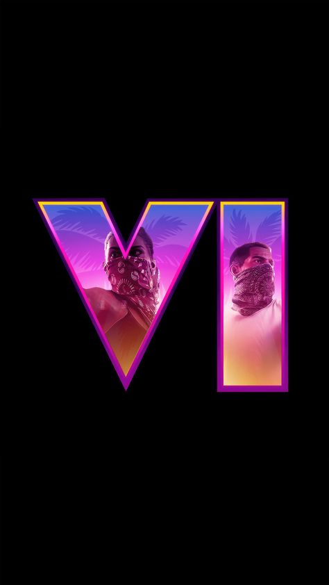 Gta 6 Logo Oled 5k Grand Theft Auto Artwork, Retro Games Wallpaper, Gta Vi, 6 Logo, Iphone Logo, Gta 6, Ipad Background, Iphone Wallpaper Images, Iphone Homescreen Wallpaper