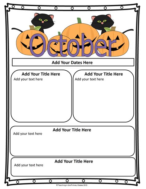 Keep parents up to date with these editable newsletter templates! $ October Preschool Newsletter Template Free, October Newsletter Preschool, Teacher Newsletter Template Free, October Newsletter Template, Homework Template, Teacher Newsletter Template, Weekly Newsletter Template, Monthly Newsletter Template, Newsletter Template Free