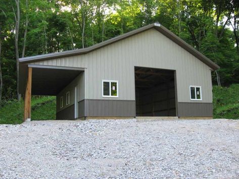 Kevin, S. - 30' x 36' x 11' - Iowa City, IA - Greiner Buildings Inc. Pole Barn Shop, Pole Barn Designs, Metal Garage Buildings, Pole Barn Plans, Metal Shop Building, Pole Barn Garage, Garage Builders, Building Office, Building A Pole Barn