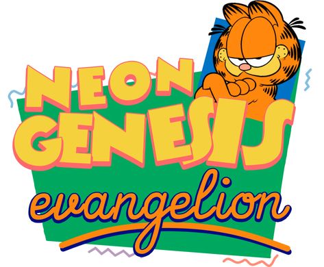 Neon Genesis Evangelion | Garfield | Know Your Meme Love Or Hate, Genesis Evangelion, Neon Genesis, Orange Cat, Neon Genesis Evangelion, Neon, I Love, Orange, T Shirt