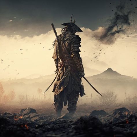 Warrior Anime Wallpaper, Samurai Battlefield, Samurai Anime Art, Ninja Fanart, Japanese Samurai Art, Samurai Aesthetic, Dark Samurai, Samurai Photography, Warrior Artwork