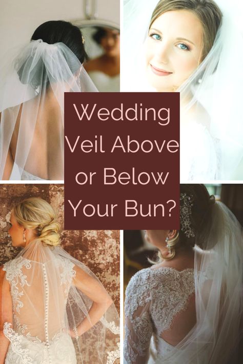 Alisha Jemelian How To Wear A Wedding Veil with a Low Updo  So you are slowly but surely getting all the wedding details taken care of – you have the dress, the elegant veil, and the classy jewelry + shoes. Now, it is time to put everything together! However, one detail that many of my brides forget to think about is HOW and WHERE they are going to wear their veil on their head. The ideal time to talk about this is with your professional hairstylist at your trail hair run or consultation. If you Bridal Veil Under Bun, Blusher Veil Updo, Bridal Veils And Headpieces Tiara, Bridal Low Updo With Veil, Elegant Low Bun Wedding With Veil, Wedding Hair Low Updo With Veil, Veil Placement Updo Low Buns, How To Wear Veil Updo, Bridal Wedding Hair Down With Veil