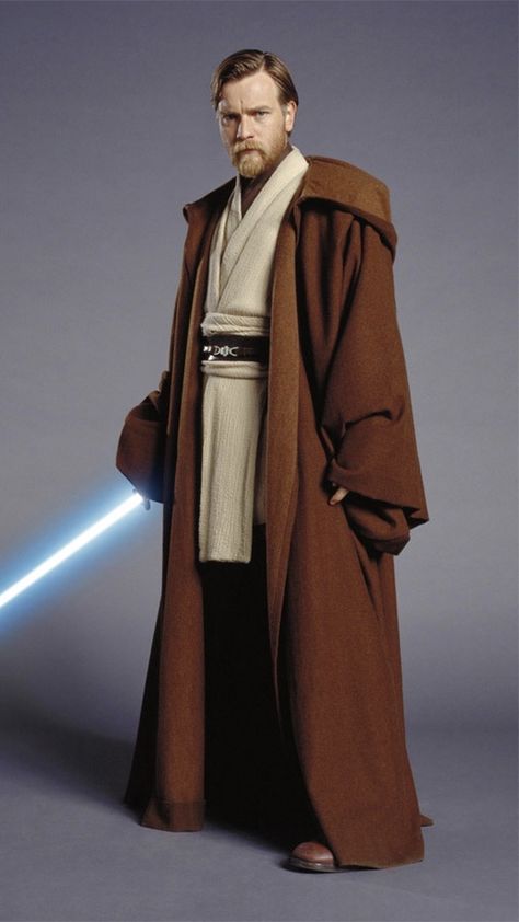 Jedi Cloak, George Lucas Star Wars, Jedi Costume, Unisex Outfits, General Kenobi, Star Wars Obi Wan, Space Fashion, Ewan Mcgregor, Star Wars Artwork