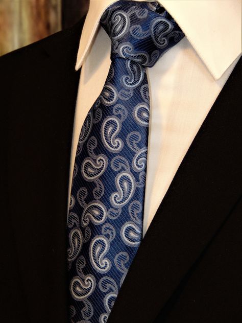 Purple Gothic, Make A Tie, Blue Necktie, Floral Necktie, Suit Ideas, Goth Wedding, Paisley Tie, Fashion Suits For Men, Navy Background