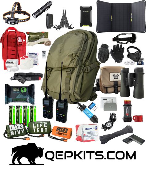 Introducing the QEP Mobile Kit: the highest quality solution for emergency preparedness and survival on the move. Meticulously crafted and expertly curated, this bag is designed to provide you with the best brand name quality gear and essentials for navigating emergency situations with confidence and resilience.    Nothing compares to what we offer, we have partnered with the best companies to compile the highest quality kit. Warranty backed, tested and reliable gear. Do not be fooled by brand-l Emergency Preparedness Kit List, Emergency Pack, Storm Prep, Emergency Essentials, Heavy Clothing, Safety Kit, Emergency Preparedness Kit, Survival Skills Life Hacks, Emergency Bag