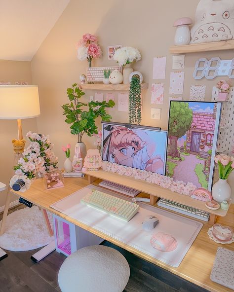 ♡ cozy room•Soft girl•Girly•Pink•reel•Pink girl•Pinterest•Girly girl aesthetic•Clean aesthetic•Girly Setup•pc setup• cozy desk space•cozy space•desk setup•girly•all pink•That girl•Soft girl•coquette•setup essentials•Aesthetic•Girly things•Girly inspo• ♡ #deskspace #gamingsetup #desksetup #pcsetup #pcgaming #cozysetup #setup #cleansetup  #cutegamingsetup #aestheticdesk #deskinspo #officedecor #cozydesksetup #cozyaesthetic #cutesetup #cozyvibes #deskgram #setupgamer #cozydesksetup  #desktop #gaminggirlsetup #cuteaesthetic #girlsetups #softgirlaesthetics #ａｅｓｔｈｅｔｉｃ #aesthetic 🎀 Desk Ideas Minimalist, Modern Desk Ideas, Cozy Desk Space, Ergonomic Desk Setup, Fancy Desk, Cozy Gaming Setup, Setup Accessories, Trendy Desk, Gaming Setup Ideas