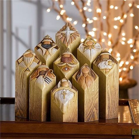 Wooden nativity sets