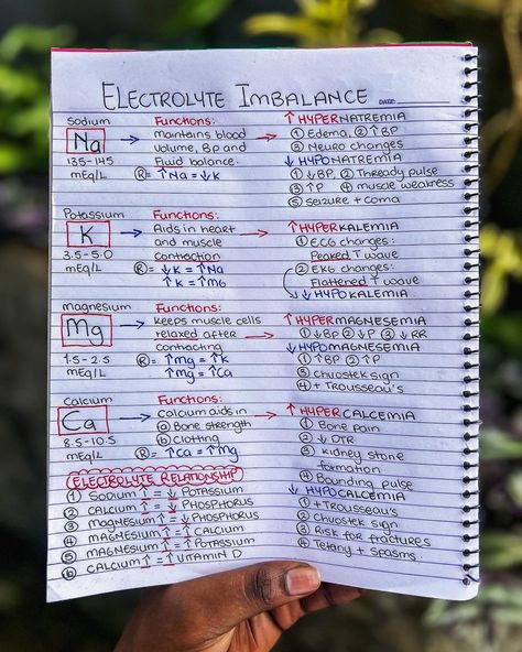 The full electrolyte imbalance cheat sheet is included in the Nursing Mega Bundle😊 . . . #nclexpn #nclexrn #nclexstudying #nclexprep… | Instagram Electrolyte Imbalance, Neurology Nursing, Nursing School Studying Cheat Sheets, Nursing School Organization, Nurse Skills, Nursing School Inspiration, Nursing Cheat, Nursing School Essential, School Nursing