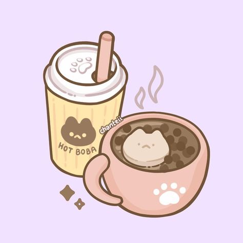 Bubble Tea Shop, 귀여운 음식 그림, Kawaii Illustration, Cute Food Drawings, Food Drawings, Cute Food Art, Cute Kawaii Drawings, Kawaii Doodles, Anime Food