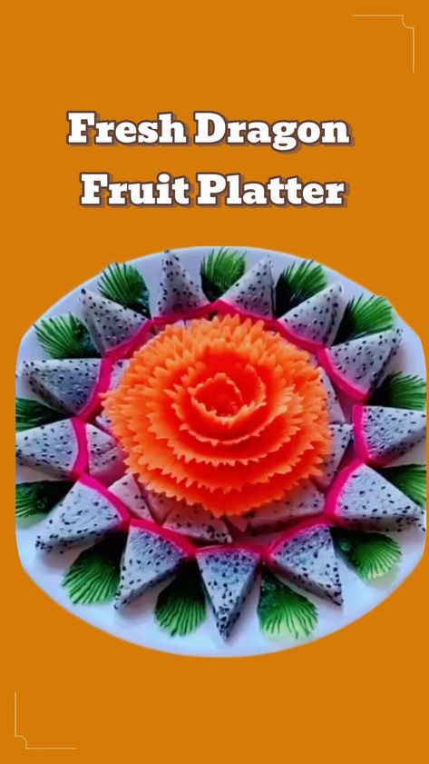 Dragon Fruit Platter #dragonfruit #platters #carving #decoration #food #bhfyp #carvings #like #share #follow #shorts #tiktok #instagram #virals #post Dragon Fruit Carving, Dragon Themed Food, Themed Food, Fruit Carving, Fruit Platter, Food Themes, Dragon Fruit, Food Art, Food Ideas