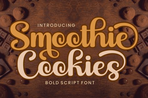 Download Smoothie Cookies font for iOS, Android, macOS, or Windows for free, or you can buy the full version with a commercial license here. Smoothie Cookies is a bold script font. This retro advertising font is perfect for ads, posters, magazines, food&drinks menus, labels, tags, quotes, covers, branding, and logos. Smoothie Cookies Font Free Download […] The post Smoothie Cookies Font appeared first on FreeFontDL. Bold Script Font, Free Script Fonts, Retro Advertising, Font Free, Font Generator, Drink Menu, Text Fonts, Apple Mac, Font Types