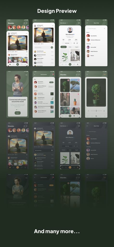 Sharebe - Social Media App UI Kits — Figma Resources on UI8 Social Media App Ui, Summer Sale Sign, Medium App, Dark Theme, Ux Design Inspiration, Mobile Ui Design, Mobile App Ui, Dark And Light, Wireframe Kit