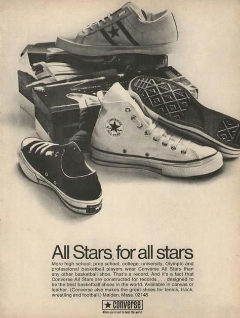 Converse Vintage Poster, Converse Poster, Nba Wife, Converse Vintage, Best Basketball Shoes, Shoes Ads, Vintage Converse, Poster Design Inspiration, Poster Ads