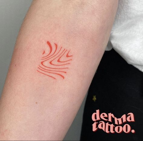 Red Stamp Tattoo, Japanese Stamp Tattoo, Artsy Tattoo Ideas, Palette Tattoo, Brown Tattoo, Artsy Tattoos, Stamp Tattoo, Tattoos Inspo, Handpoke Tattoo