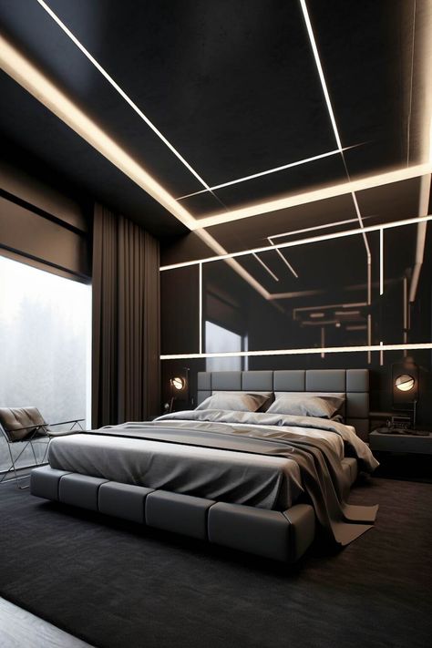 Cyberpunk Minimalist Monochrome Futuristic Bedroom Ideas, Mint Green Bedroom, Futuristic Bedroom, Minimal Furniture, Modern Bedroom Interior, Mens Bedroom, Bedroom Refresh, Bedroom Green, Minimalist Bedroom