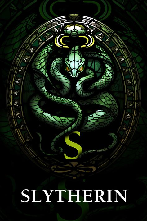 Fanart of the Slytherin house crest from the Hogwarts school. Inspired by the J.K. Rowling novels, Hogwarts Legacy video game, and H. Potter movies. Slytherin House Crest, Slytherin Sublimation, Slithering Harry Potter, Slytherin Crest Aesthetic, Harry Potter Houses Logo, Slytherin Emblem, Slytherin Logo, Slytherin Painting, Hogwarts Slytherin