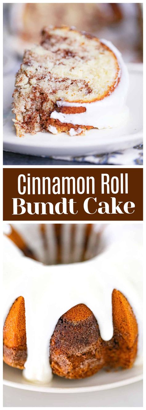 Easy Cinnamon Roll Bundt Cake Cinnamon Swirl Bundt Cake, Cinnamon Roll Bundt Cake, Cinnamon Bundt Cake, Swirl Bundt Cake, Homemade Cinnamon Roll, Bundt Cake Recipe, Cinnamon Cake, Greek Yogurt Recipes, Cinnamon Roll Cake