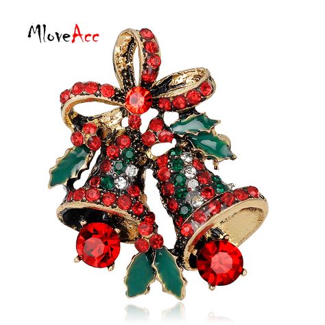 ru.aliexpress.com store product High-end-Crystal-Rhinestone-Christmas-Small-Bell-Brooch-Christmas-Gifts-Brooch-Cute-Lovely-Small-Brooch-Fashion 1911104_32727133369.html?spm=2114.12010608.0.0.1Vh4w7 Brooch Christmas Tree, Christmas Coat, Small Christmas Gifts, Christmas Brooch, Santa Claus Christmas Tree, Christmas Pins, Denim Gift, Brooch Jewelry, Christmas Gift Jewelry