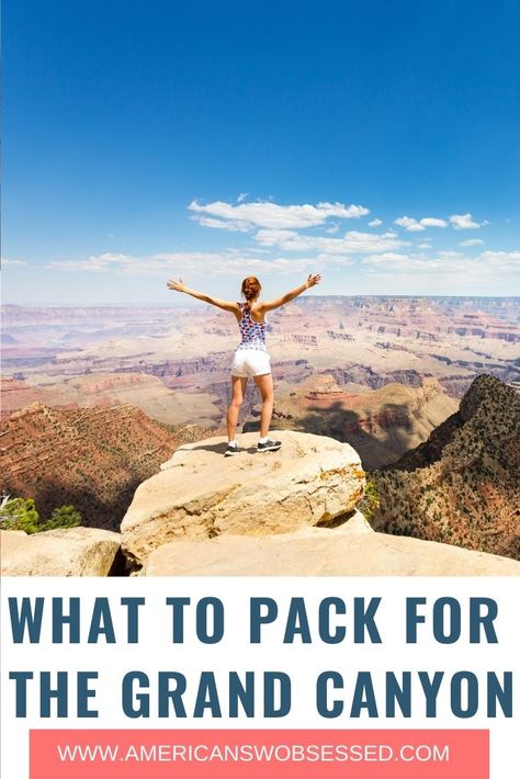 Packing for the Grand Canyon can be challenging. The packing list for the Grand Canyon will help you make sure you have everything you need! Grand Canyon Outfit Ideas, Hiking Outfit Grand Canyon, What To Pack For Grand Canyon Trip, What To Wear To The Grand Canyon, Outfits For Grand Canyon, Grand Canyon Outfit Fall, Grand Canyon Vacation Outfits, Grand Canyon Hiking Outfit, Grand Canyon Outfit Summer