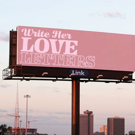 Pink Billboard Aesthetic, Cute Billboard Design, Aesthetic Billboard, Billboard Typography, Billboard Aesthetic, Billboard Design Ideas, Billboard Graphic Design, Quote Billboard, Billboards New York