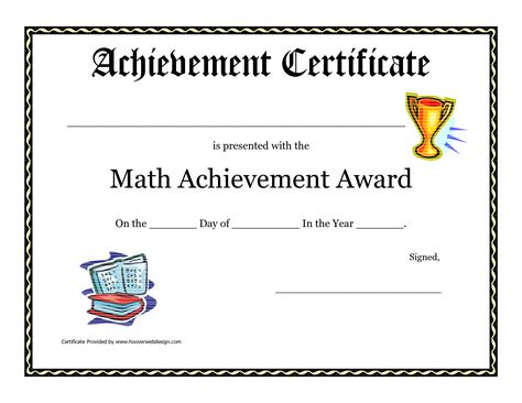 Math Achievement Award Printable Certificate Pdf Award Templates Free, Classroom Certificates, Student Awards Certificates, Academic Awards, Student Certificates, Free Printable Certificates, Certificate Of Achievement Template, Free Certificate Templates, Award Template