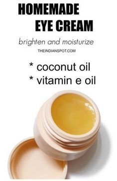 Eye Cream Recipe, Homemade Eye Cream, Natural Eye Cream, Lotion For Oily Skin, Tips For Oily Skin, Diy Anti Aging, Homemade Lotion, Anti Aging Eye Cream, Home Remedies For Hair