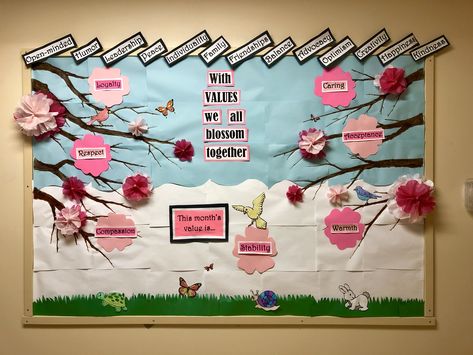 Values bulletin board Values Bulletin Board Ideas, Values Bulletin Board, Res Life, Bulletin Board Ideas, Moral Values, Your Values, Room Ideas Bedroom, Board Ideas, Bulletin Board