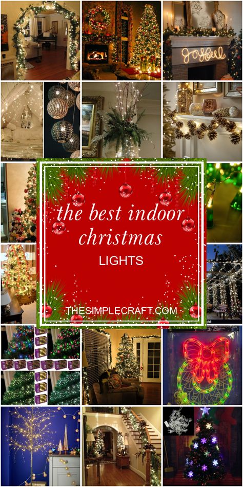 The Best Indoor Christmas Lights #indoor #christmas #lights #BestChristmasIdeas #indoorchristmaslights Christmas Lights Ideas, Rustic Christmas Mantel, Christmas Fireplace Mantels, Indoor Christmas Lights, Indoor Holiday Decor, Christmas Tree Storage, Lights Ideas, Holiday Mantel, Christmas Party Themes