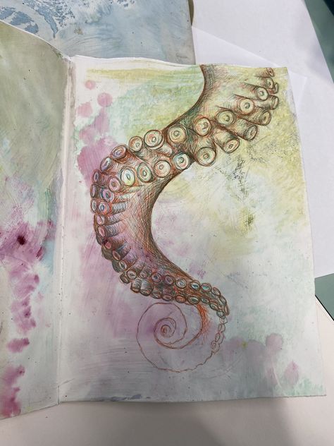 Art Brainstorm Page, Natural World Art Gcse, Nature Gcse Art Sketchbook Pages, Ocean Gcse Art, Ocean Gcse Art Page, Textiles Mindmap Sketchbook Ideas, Sealife Gcse Art, Art Gcse Mindmap, Ocean Sketchbook