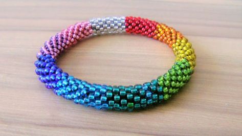 How To Make A Seed Bead Rope Bracelet - YouTube