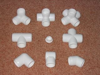 pvc fittings Pvc Pipe Furniture, Pvc Furniture, Pipes And Fittings, Pvc Pipe Fittings, Pvc Pipe Crafts, Pvc Pipe Projects, Pvc Projects, Pipe Furniture, Pvc Fittings