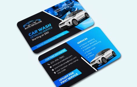 Car Service Design, Creative Visiting Card, Transparent Business Cards, Round Business Cards, Spot Uv Business Cards, Business Card Design Minimal, Car Wash Business, Unique Business Cards Design, Business Cards Simple