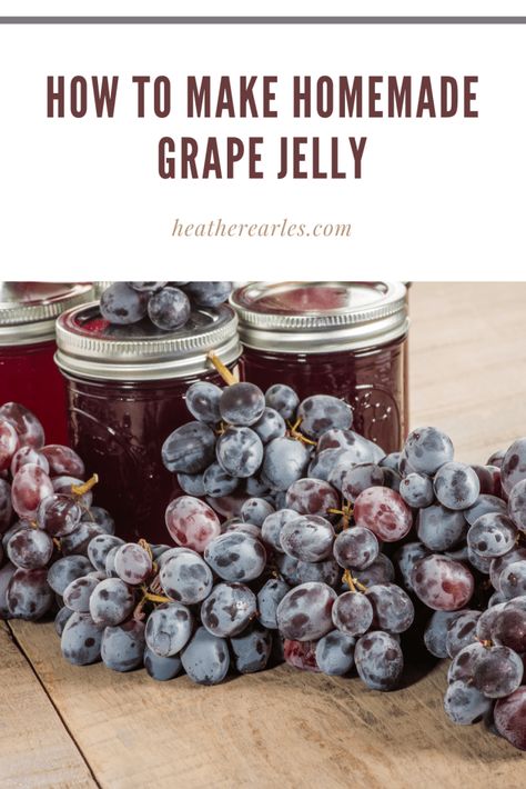 Homemade Grape Jelly, Concord Grape Jelly, How To Make Jelly, Grape Jam, Canning Jam, Homemade Jelly, Jelly Recipe, Grape Jelly, Jam And Jelly