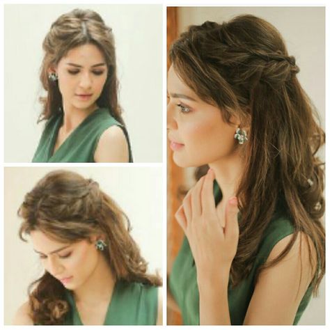 Hairstyles For Gowns, Hair Style On Saree, Hair Style Vedio, Engagement Hairstyles, Traditional Hairstyle, Bridal Hair Buns, Open Hairstyles, Long Hair Wedding Styles, Easy Hairstyle