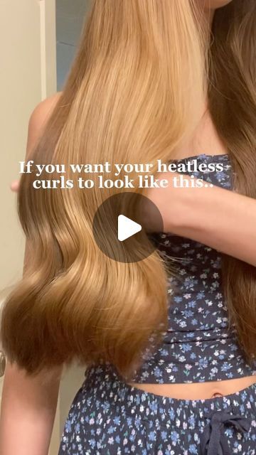 Tessa on Instagram: "MY FAVORITE heatless curls 💓 I’ve tried so many but l always come back to these
.
.
.
.
.
.
.
.
.
.
.
.
.
 #haircare #hearlesscurls #longhair #loosecurls #heatlesshair #tessapeay #healthyhair #hairoil" Best Heatless Curls, Heartless Curls, Heatless Hairstyles, Heatless Curls, Loose Curls, Hair Clothes, Curled Hairstyles, Hair Oil, Healthy Hair