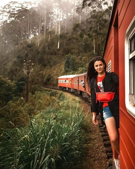 Epic 10 hour train ride through Sri Lanka’s countryside 😍⠀ •⠀ Photo by @n_papizhka  Book cheap flights to anywhere in Sri Lanka @airohubllc . . Don't forget to follow 👉 @airohubllc #girlstravel #travelphotography #kerala #travelrealindia #srilanka #himalayas #travelgram #india #lonelyplanetindia #portraitphotography #portrait #travelblogger #indiatravel #fashionphotography #dslrofficial #indiapictures #indiaclicks #lonelyplanetindia #mypixeldiary #desi_dairies #storiesofindia Countryside Photos, Ella Sri Lanka, Arugam Bay, Mount Shasta, Book Cheap Flights, Portrait Photography Men, Travel Pictures Poses, Train Photography, Friend Poses Photography