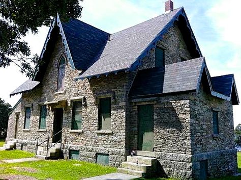 Congdon Lucas House - New Bedford MA Gothic Revival House, Bedford Massachusetts, Stone Architecture, New Bedford, Gothic Revival, Stone Cottage, Blueberry Muffins, Coastal Towns, Local History