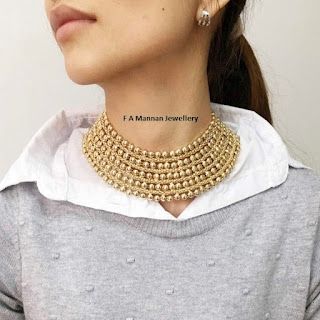 FA Mannan Jewellery Collection : Cameroon New Bridal Fashion Jewellery Necklace Ear... Collar Necklaces, Necklace Locket, Gold Collar Necklace, Jewelry Bangles, Jewelry Ruby, Necklace Chain Types, Bib Collar, Collar Choker, Bridal Fashion Jewelry