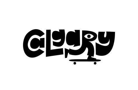 Chill Logo Design, Long Name Logo, Skateboard Branding, Interesting Typography, Graphic Skateboard, Skateboard Illustration, Fun Logo Design, Fun Logos, Skate Logo