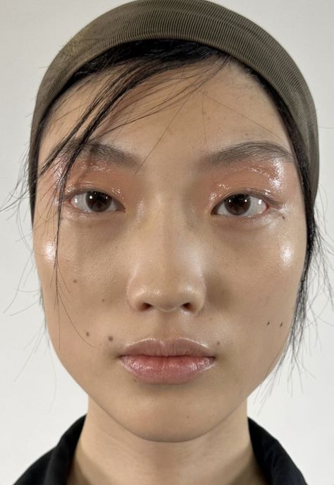 Prada Makeup, Clean Editorial Makeup, Minimal Editorial Makeup, Dewy Editorial Makeup, Glowy Editorial Makeup, Asian Makeup Editorial, Chinese Editorial Makeup, Vancouver Fashion, Dewy Makeup