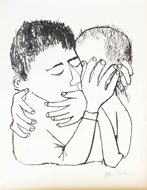 He is best known for his works of social realism, his left-wing political views, and his series of lectures published as The Shape of Content. #Socialism #Drawing #Art Ben Shahn, Expressionist Art, Japan Design, Painting Class, Global Art, Art Market, American Artists, Original Prints, Figure Drawing