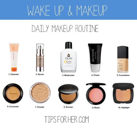 Wake Up & Makeup - Daily Makeup Routine Dental Routine, Daily Makeup Routine, School Makeup, Makeup Hacks, Daily Makeup, I Love Makeup, Makati, Makeup Set, Beauty Stuff