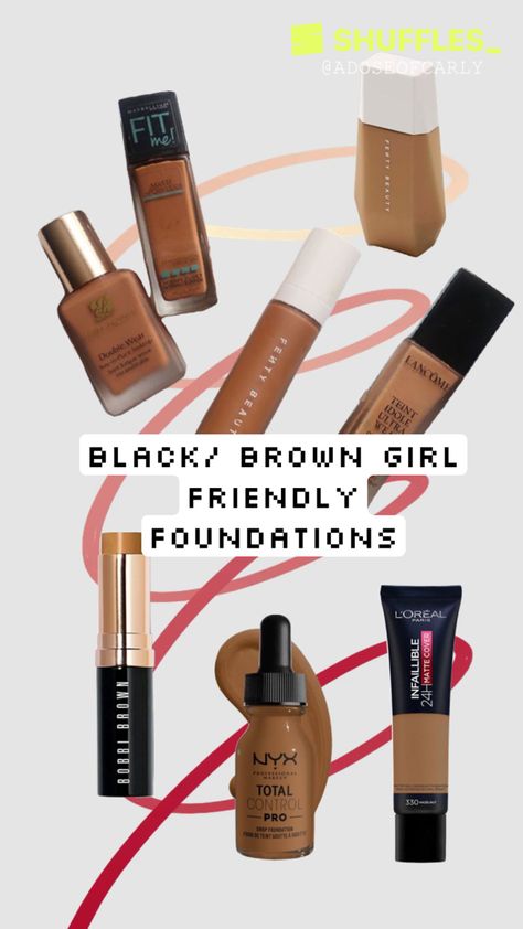 brown girls listen up! Best foundations for us to combat oily, textured & uneven skin for long lasting coverage #makeupfoundation Best Foundations, Dark Skin Beauty, Double Wear, Skin Foundation, Best Foundation, Dark Skin Makeup, Brown Girl, Best Black, Fenty Beauty