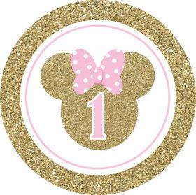 Edible Paper in Creatividades: MINNIE MOUSE PINK Minnie Golden, Minnie Mouse Printables, Minnie Mouse Party Decorations, Minnie Mouse Theme Party, Minnie Mouse First Birthday, Minnie Mouse 1st Birthday, Minnie Mouse Theme, Happy Birthday Wallpaper, Girl Birthday Decorations