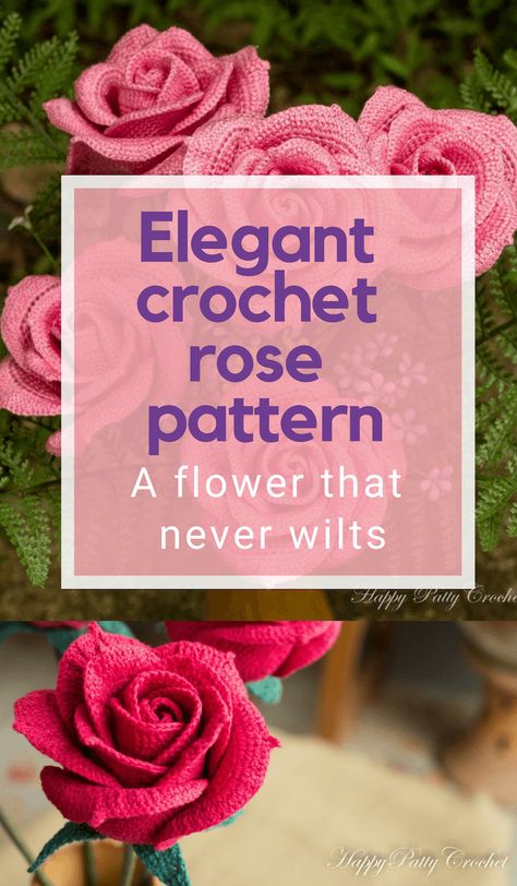 Crochet Rose Patterns, Crochet Flowers Tutorial, Free Crochet Rose Pattern, Rose Crochet Pattern, Diy Crochet Flowers Tutorial, Crochet Thread Patterns, Crochet Washcloth Free, Diy Crochet Flowers, Crochet Beanie Pattern Free