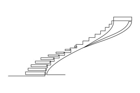 Stairs Vector, Line Drawing Tattoos, Continuous Line Art, Earth Sheltered, Line Art Drawing, Architecture Concept, Architecture Concept Drawings, A Level Art, Continuous Line