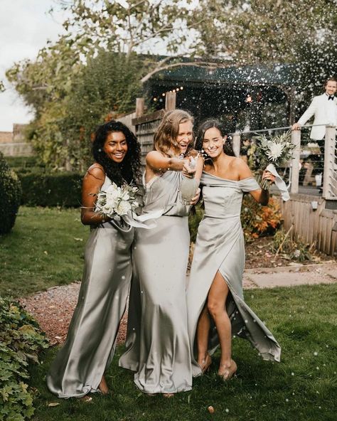 Bridesmaid Things, Green Bridesmaid, Green Bridesmaid Dresses, Satin Bridesmaid Dresses, Vanessa Hudgens, Famous Brands, Dream Dress, Bridesmaid Dress, Fall Wedding